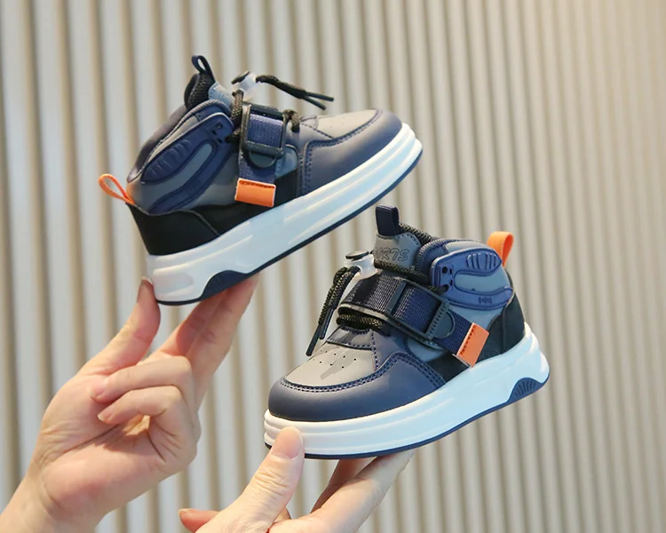 Stylish and durable high-top kids' sneakers with comfortable fit and trendy design, Eid special