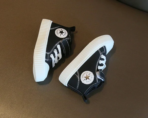 Kids High-Top Canvas Sneakers – Stylish & Comfortable Baby Shoes - Image 4