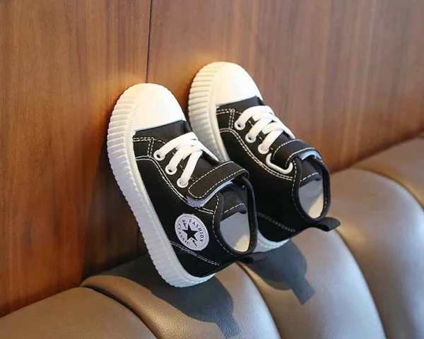 Kids High-Top Canvas Sneakers – Stylish & Comfortable Baby Shoes - Image 3