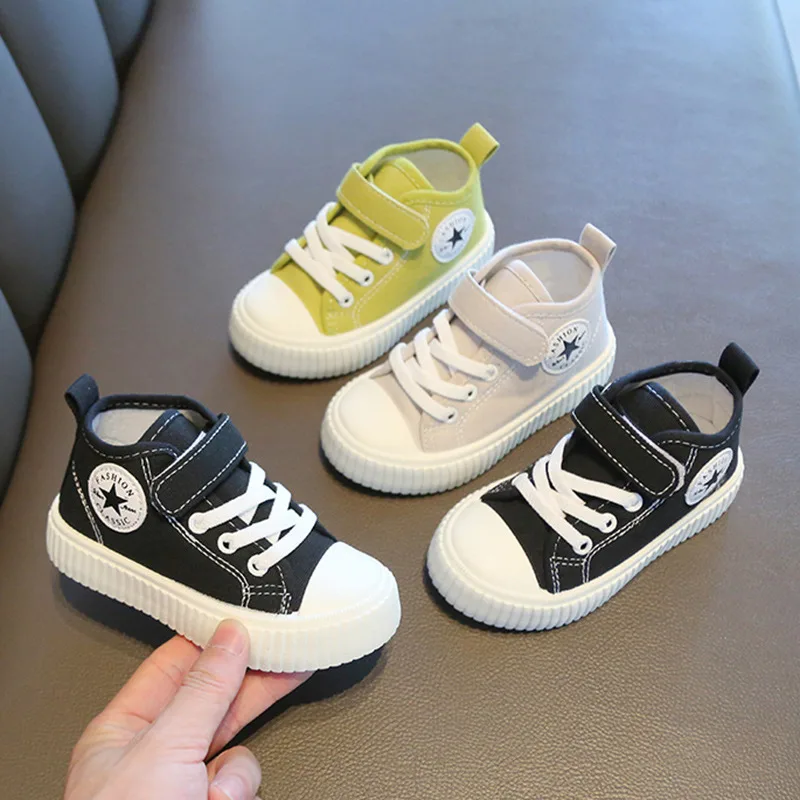 Kids High-Top Canvas Sneakers – Stylish & Comfortable Baby Shoes - Image 4