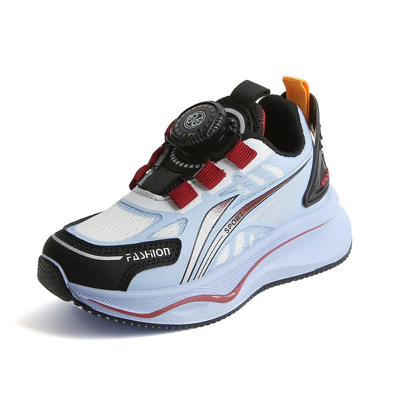 Trendy kids' sneakers with a futuristic design, dial lace system, and non-slip sole – perfect for Eid and everyday wear.
