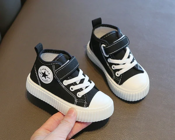 Kids High-Top Canvas Sneakers – Stylish & Comfortable Baby Shoes - Image 6