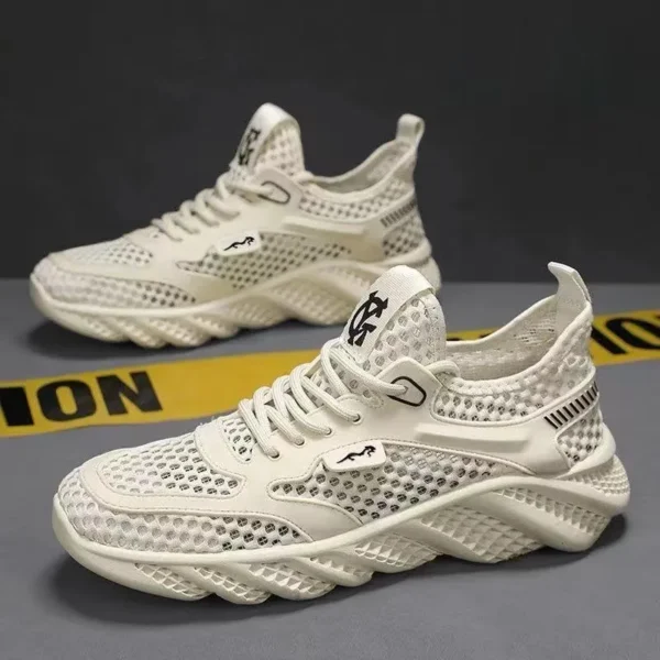 Water-Resistant Mesh Sneakers Breathable Lightweight Running Shoes - Image 2