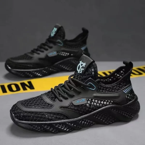 Water-Resistant Mesh Sneakers Breathable Lightweight Running Shoes - Image 3