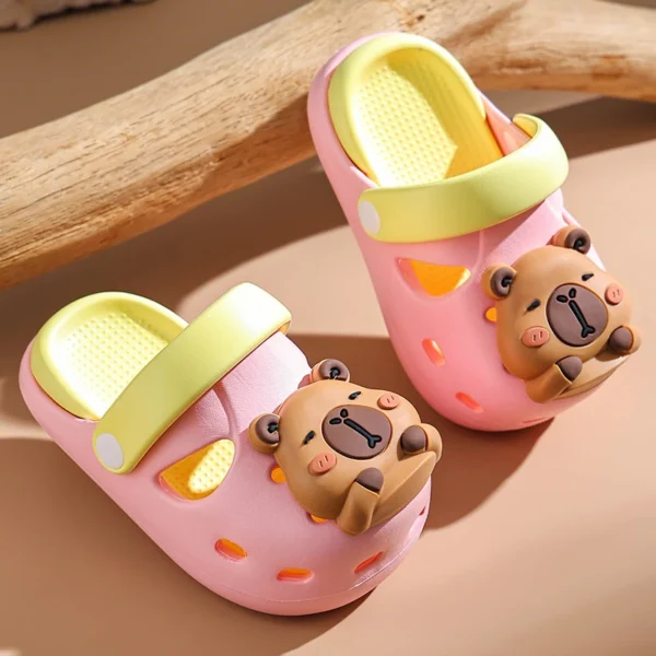 Cute Baby Sandals With 3D Teddy Bear Design - Image 3