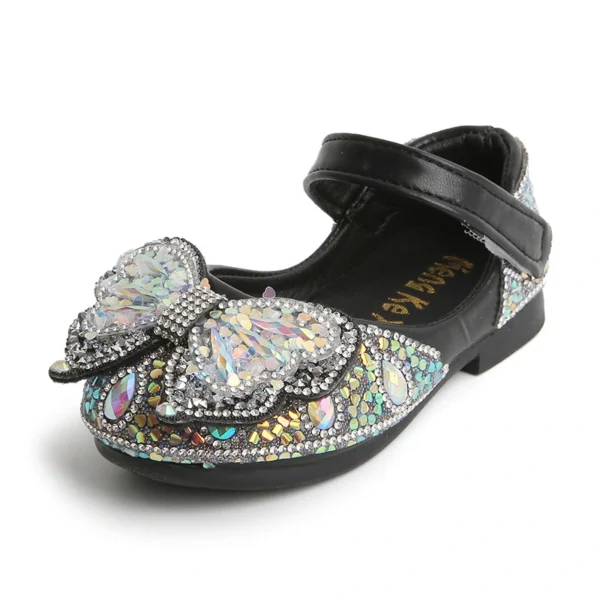 Sparkly Toddler Girl Dress Shoes with Butterfly Design kids - Image 3