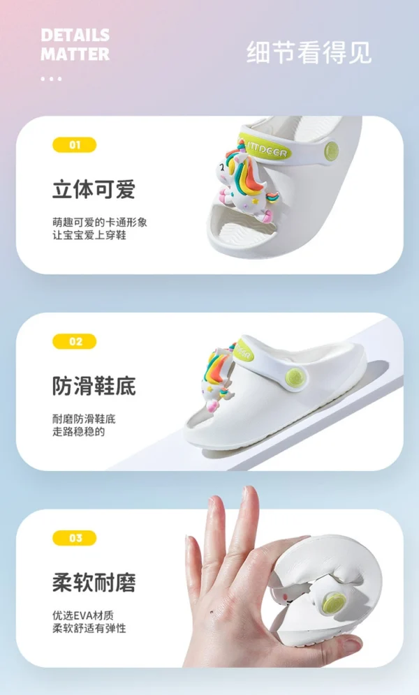 Adorable Kids Unicorn Sandals - Image 4