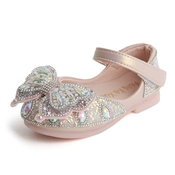 Sparkly Toddler Girl Dress Shoes with Butterfly Design kids - Image 4