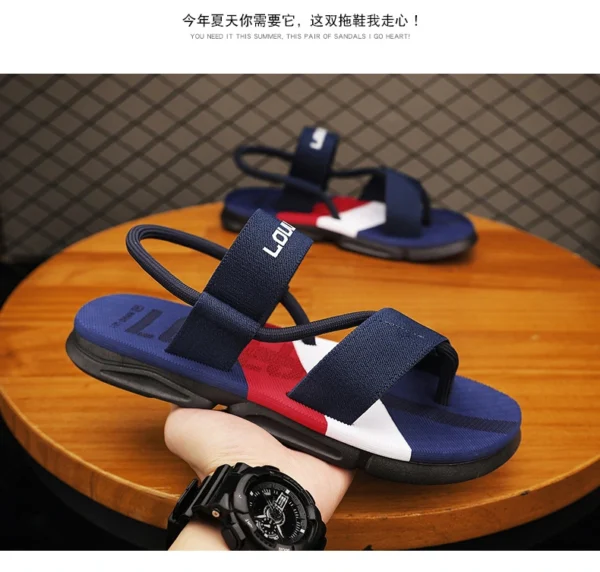 LOULUEN Mens Casual Strap Sandals - Image 4