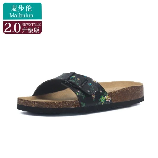 Women's Floral Cork Sandal - Image 2