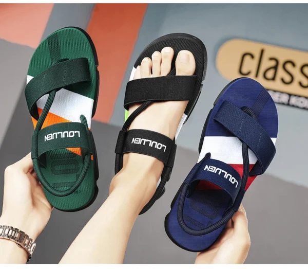 LOULUEN Men's Casual Strap Sandals – Comfortable and Stylish Footwear in Multiple Colors