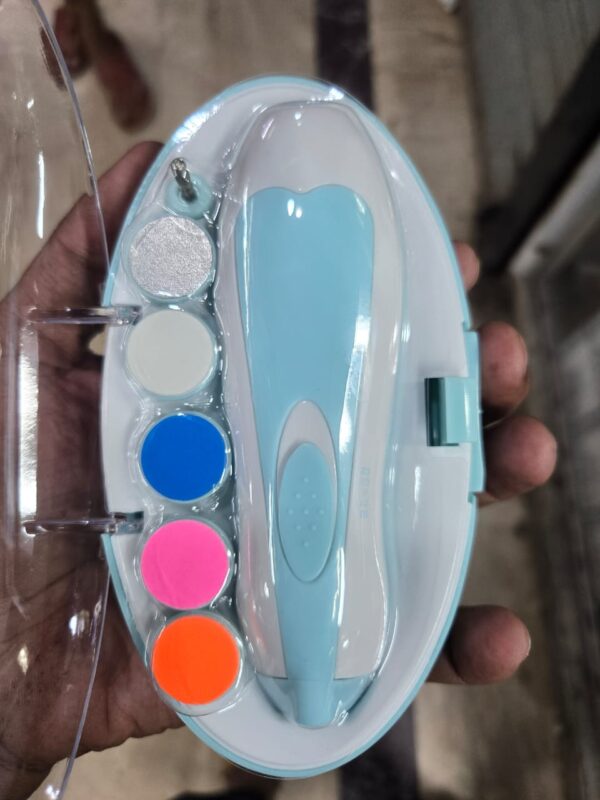 Safe Electric Baby Nail Trimmer Set with Multiple Filing Heads – Gentle Nail Care for Infants and Toddlers - Image 2