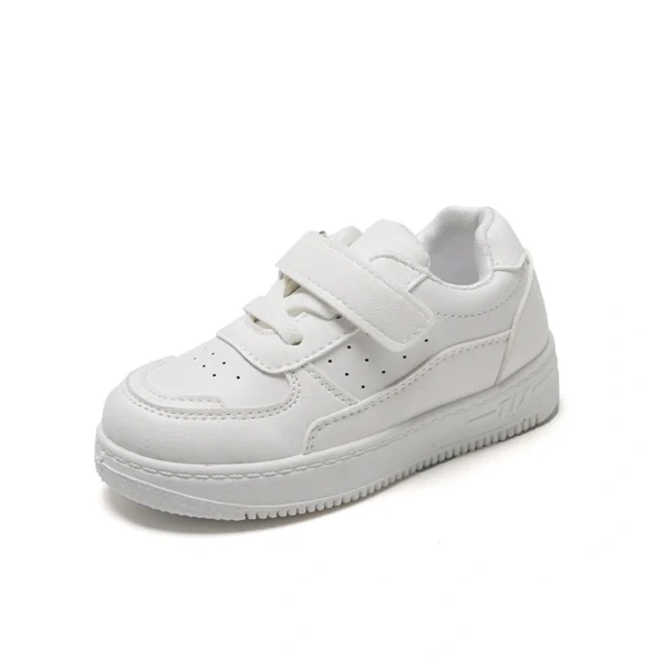 White Velcro Strap Toddler Sneakers – Comfortable & Stylish Kids Shoes - Image 2