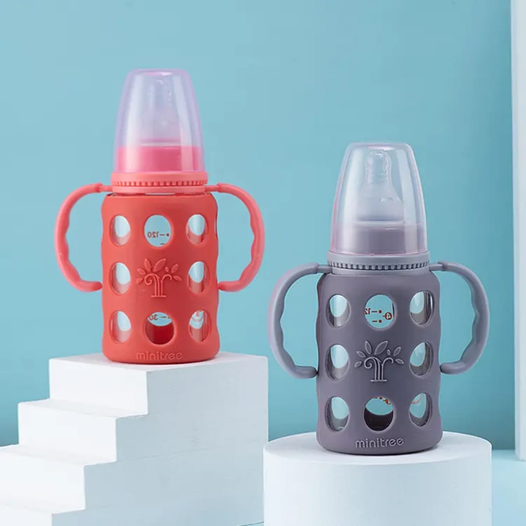 Baby Feeding Bottle with Handles | BPA-Free Anti-Colic Baby Milk Bottle (120ml) - Image 2