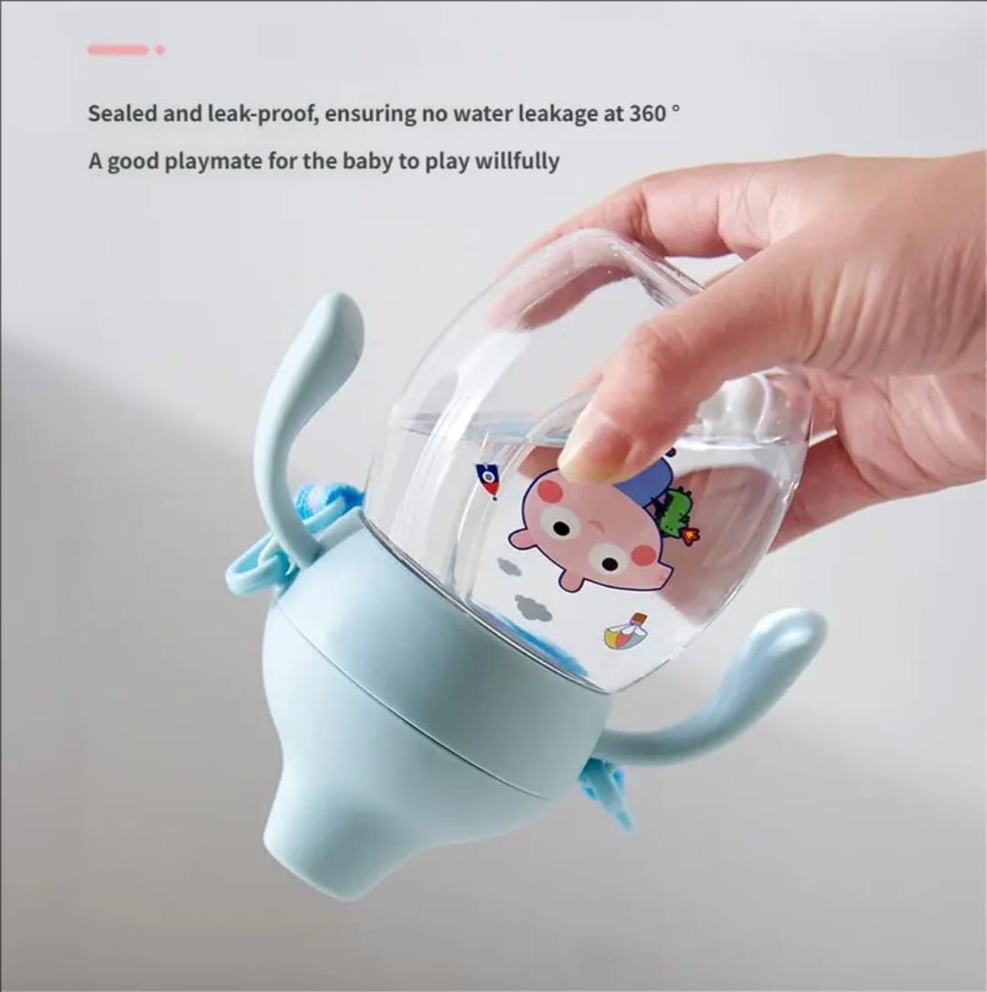 Original Mumpot Baby Duck Beak Sippy Cup 280ml | BPA-Free Leakproof Training Cup with Soft Silicone Straw & Dual Handles - Image 4