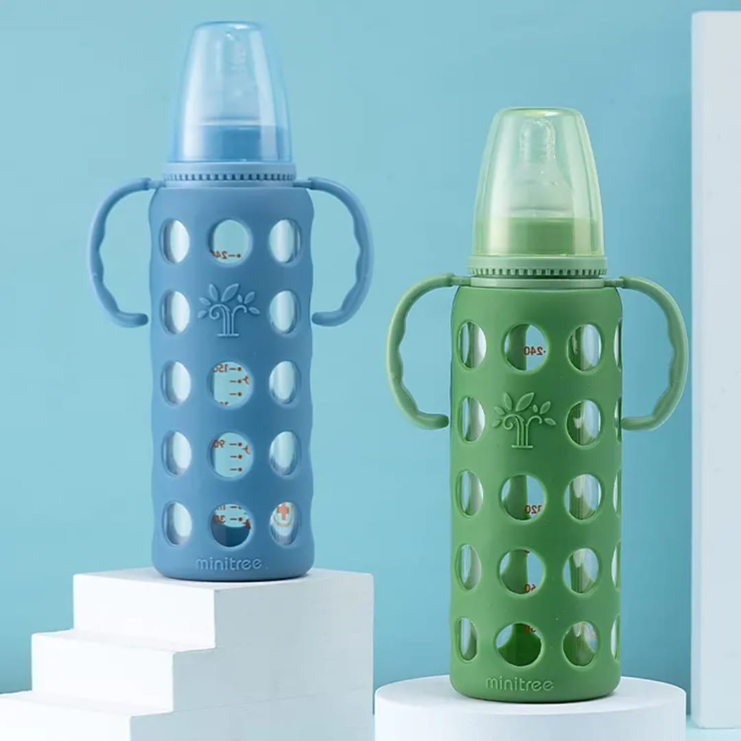Baby Feeding Bottle with Handles | BPA-Free Anti-Colic Baby Milk Bottle (240ml) - Image 3