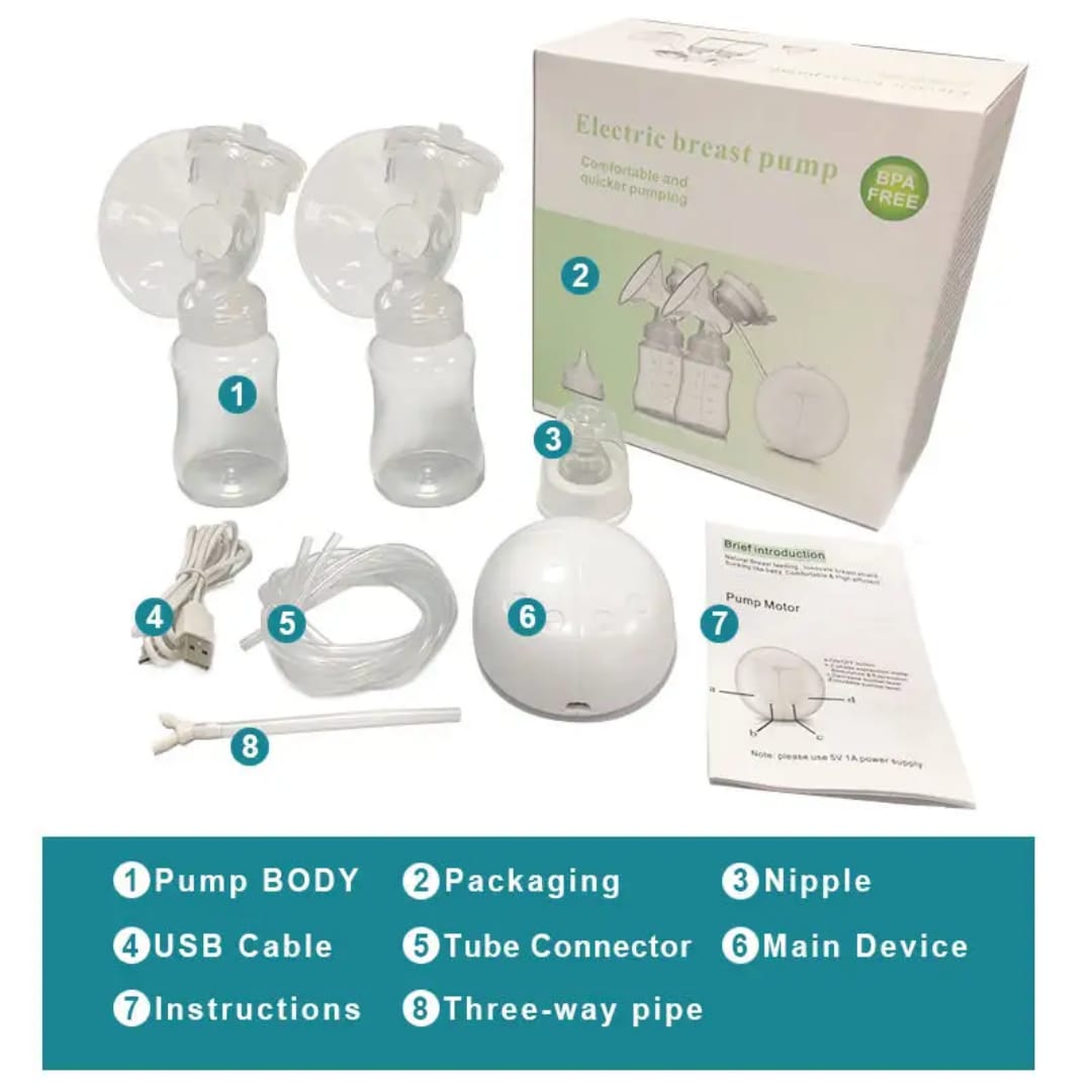 Automatic Double Electric Breast Pump | Intelligent RH228 | BPA-Free Portable Breast Milk Pump for Moms - Image 7