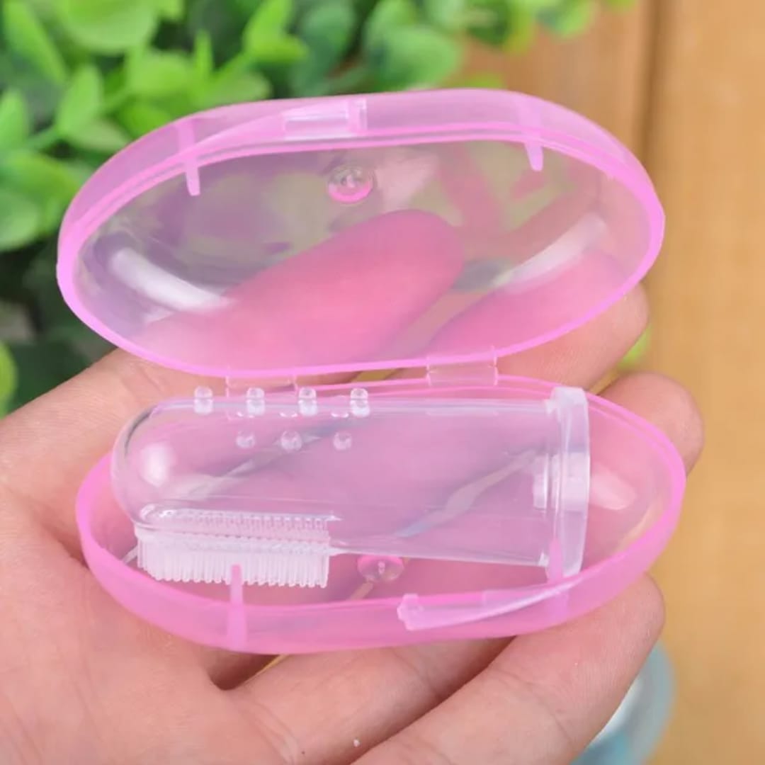 Baby Finger Toothbrush Set | Soft Silicone Infant Toothbrush with Storage Case & Tongue Cleaner - Image 5