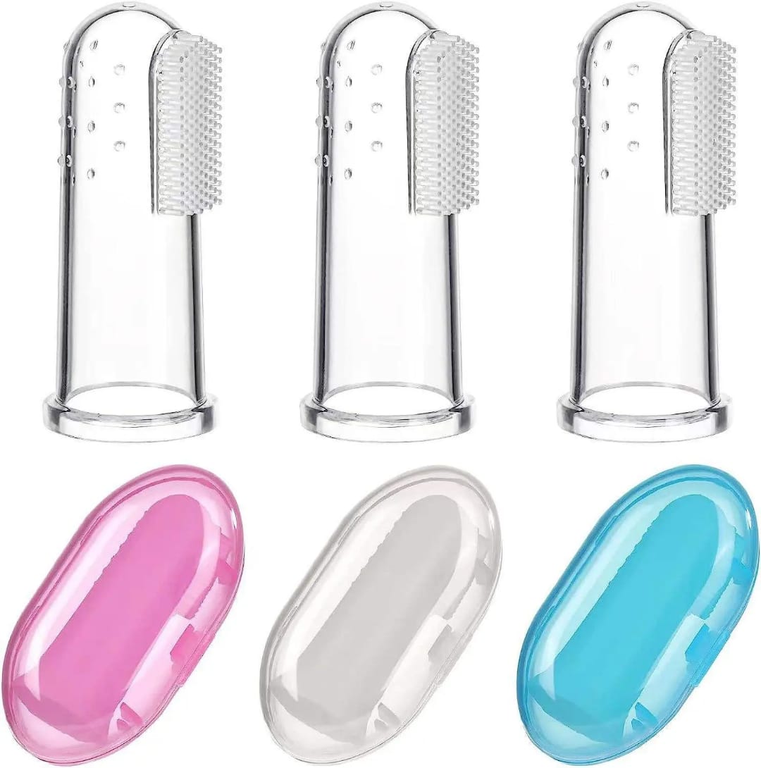 Baby Finger Toothbrush Set | Soft Silicone Infant Toothbrush with Storage Case & Tongue Cleaner - Image 7
