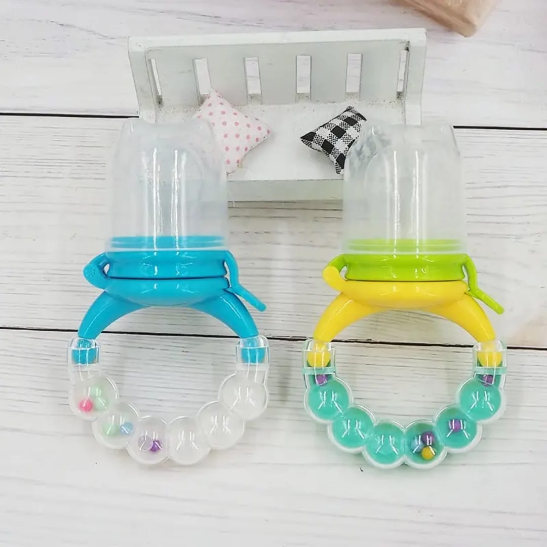 Baby Fresh Fruit Feeder Pacifier with Rattle Teether | BPA-Free Silicone Infant Feeding & Teething Soother - Image 7