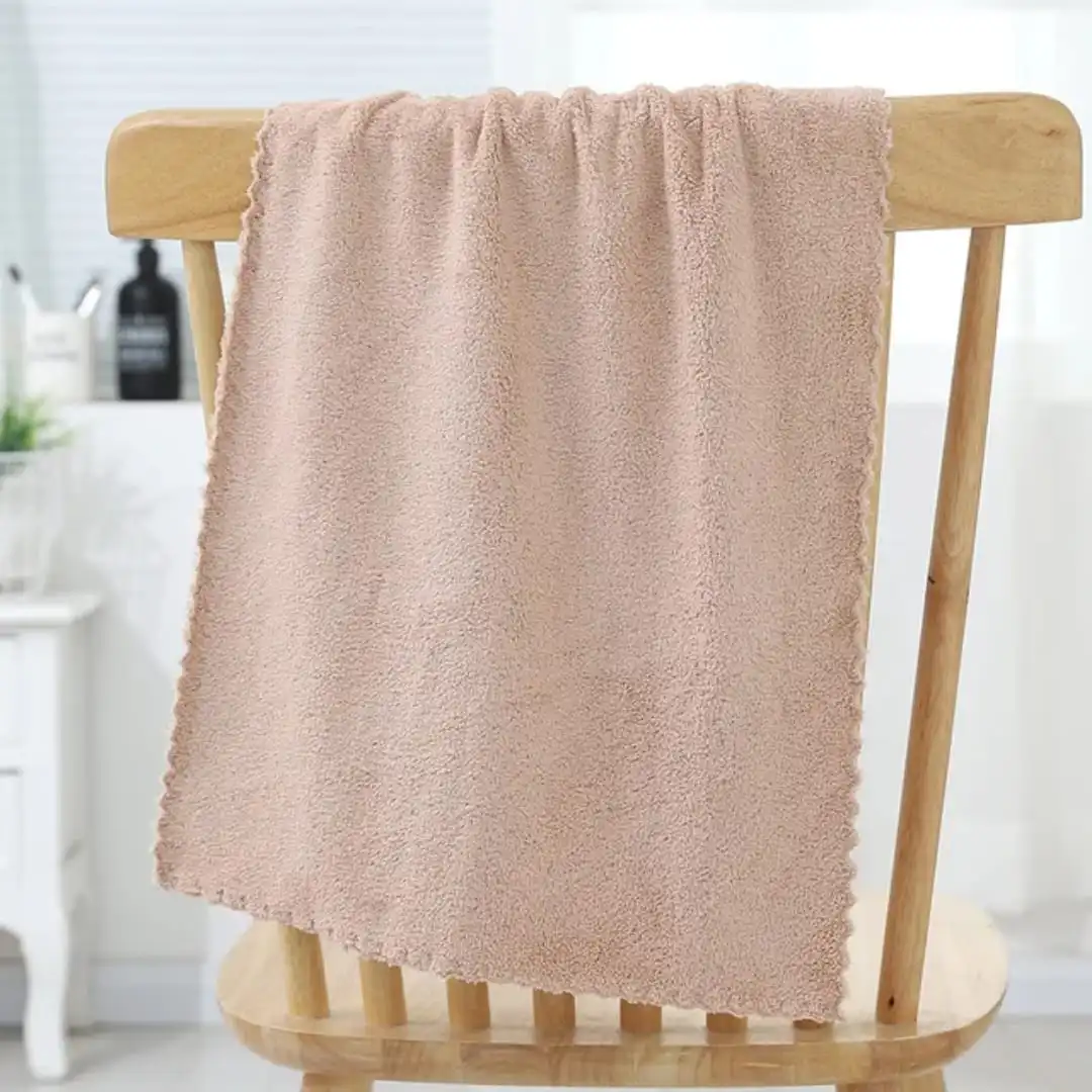 1pc Ultra Soft Coral Fleece Bath Towel | Super Absorbent Quick Dry Microfiber Towel for Home & Travel - Image 6