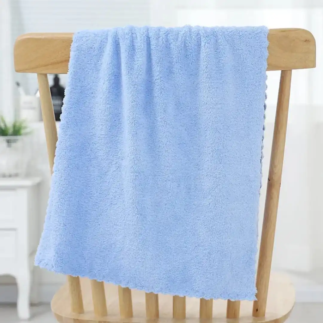 1pc Ultra Soft Coral Fleece Bath Towel | Super Absorbent Quick Dry Microfiber Towel for Home & Travel - Image 8
