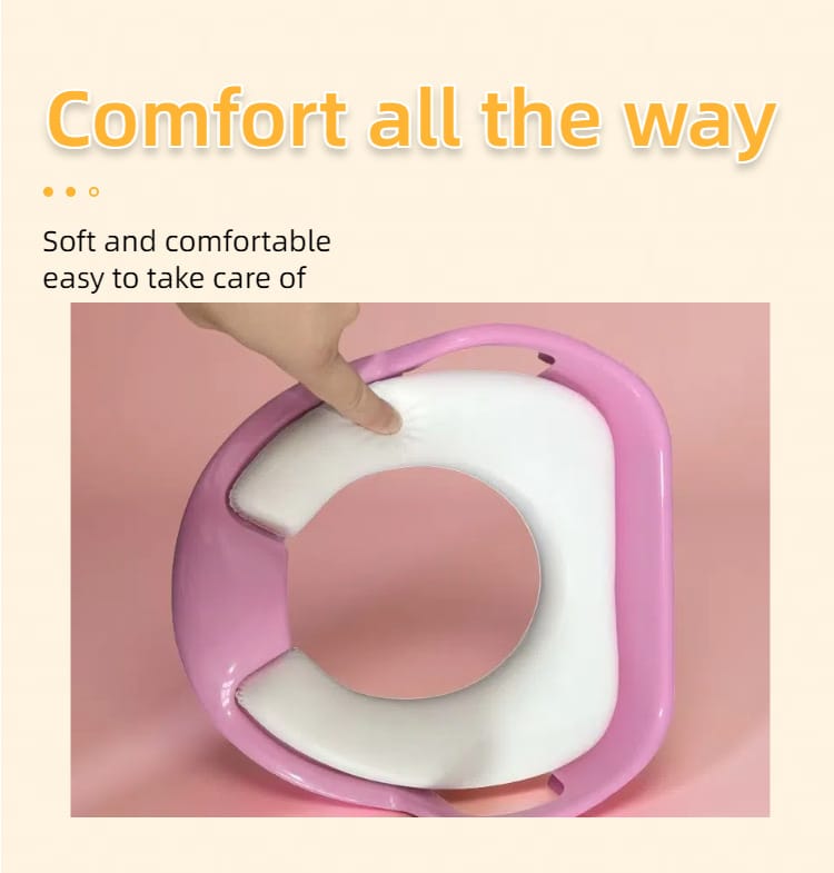 Soft Baby Potty Training Seat with Handles (1pc) | Comfortable & Non-Slip Toilet Trainer for Kids - Image 3